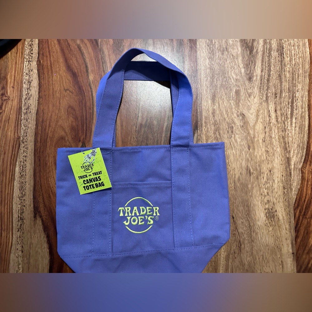Viral Trader Joe's Purple Canvas Tote Bag- Halloween